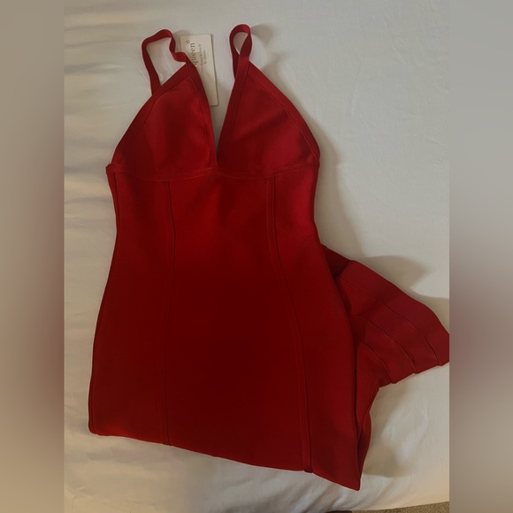 Boutique Red Fitted Dress - Picture 5 of 5